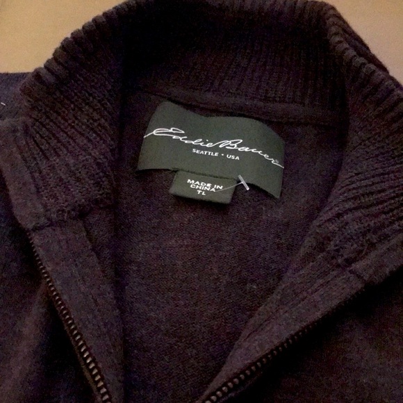 Eddie Bauer Other - NWOT. Men’s 1/2 Zip long Sleeve sweater. Size Large Tall. Chocolate Brown